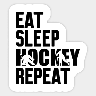 Eat Sleep Hockey Repeat Sticker